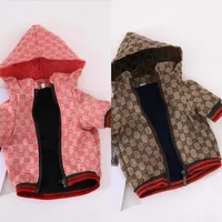 2022 Christmas Autumn Winter Warm Hoodie Jackets For Dog Designers Printed Pet Clothes Zipper Hooded Lovely Bulldog Corky Cat Pet Products Supplies GW6W339