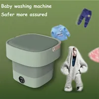 4.5L 접이식 미니 세탁기 속옷 양말 아기 청소 기계 블루 레이 살균 홈 여행 세척기