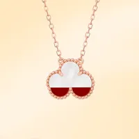 Four-Hoja 18k oro Lucky Clover Collar Moda de mujer Colgante de lujo de alta calidad Seiko Producción Joyería estilo clásico 018