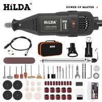 HILDA Electric Drill Dremel Grinder Engraver Pen Grinder Mini Drill Electric Rotary Tool Grinding Machine Dremel Accessories 211027