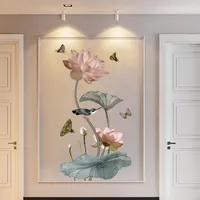 Nowoczesna Piwonia Rose Kwiat Art Naklejka Ścienna Salon Strona główna Tło DIY Decor Sypialni Dekoracja Naklejki Naklejki