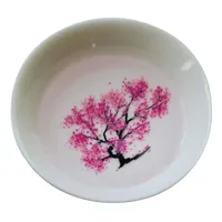 Wasser Tee-Bowl-Farbwechsel Teetasse Kirschblüten Blume Display Sakura-Cups Keramikweinbehälter Japanische Style Tassen Untertassen