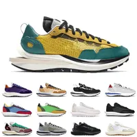 Nike x Sacai LDV X Waffle Daybreak para hombre Zapatos casuales Verde Gusto Pino Verde Lobo Gris Para Mujeres hombres Zapatillas de deporte al aire libre 36-45