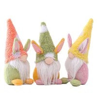 ABD Srock Paskalya Bunny GNOME Dekorasyon Paskalya Yüzsüz Bebek Paskalya Peluş Cüce Ev Partisi Süslemeleri Çocuk Oyuncakları