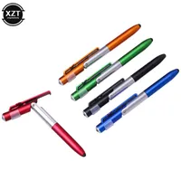 Tükenmez kalemler 4 in 1 katlanır kalem ekran stylus dokunmatik evrensel mini çok fonksiyonlu kapasitif tablet telefon standı için led