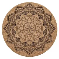 Dekorativa Objekt Figuriner Snidad Trä Vägg Konst Träd av Liv Andlig Inredning Helig geometri med Lotus Flower Pat