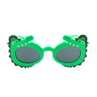 어린이 크기 귀여운 동물 스타일 장식 선글라스 UV400 렌즈와 함께 사랑스러운 악어 모양 프레임 Novelty Party 안경