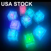 Outro LED iluminação partido decoração colorido flash gelo gelo brilho no escuro auto cubos luminosos Natal casamento festival bar ferramenta EUA Stock