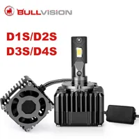 Faróis de carro Bullvision D3s D1s LED Lâmpada Lâmpada 6000K 12V 24V Mini Luz Auto Acessórios Lâmpadas Turbo Universal para Restyling