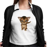 T-shirt das mulheres Ropa Plus Size Mujer Verão 2021 Mulheres Siamese Cat Animal Print Tops Tees Harajuku Estética Roupas Aesthéticas Urbano Rua