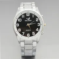 손목 시계 남성 비즈니스 시계 판매 쿼츠 손목 시계 올랜도 패션 남성 시계 화이트 다이얼 스틸 밴드 망 릴 루이즈
