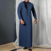 エスニック服メンズイスラム教徒のイスラムアフリカのシャツカフンアラブヴィンテージ長袖ローブルーズドバイサウジ