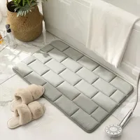 Tapetes 1 PCS Memory Foam Bath Mat Non-Slip, tapetes absorventes Tapete de banheiro lavável
