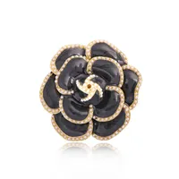 2021 tendência pérola esmalte camellia broches para mulheres elegante flor pinos moda jóias casaco acessórios broche