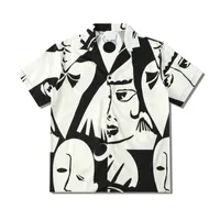 Drukowane Vintage Street Męska koszula Lato Koszulki polo Mężczyzna Mężczyzna Top
