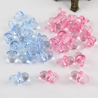 Blue/Pink Transparent Acrylic Mini Pacifier Baby Shower Cake Decoration Birthday Gift Party Decorations In Stock XU