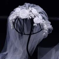 Voile Mariage Bridal Headwear Casamento Veu de Noiva Свадебные аксессуары для волос Bruids Hoofddeksels Dentelle Marife Cape