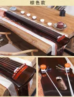 Chinesische Guqin Fu Xi Typ Lyre 7 Saiten Antike Chinesisch-Zither China Musikinstrumente Harfe Schwarz Braun und Cinnabar Rote 3 Farben Optional Gu Qin