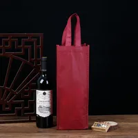 Hediye Paketi 10 ADET Farbe Einzigen VliesStoffe Rotwein Flasche Tasche Die Champagne Tek Tote Verpackack Box Nefis Bier Wein El