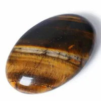 1pc Natural Tiger-Eye Tumbled Stone Palm Crystal Masaje Pulido Espécimen