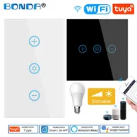 5pc Tuya Dimmer Switch WiFi Smart Light Toccare Interruttore LED Dimmerazione Compatibile Alexa Google Home Dimmerabile 110V 220V US UE UK Smart Life w220314
