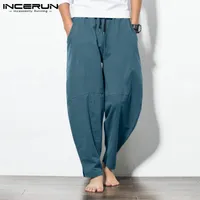 Herrenhose Moderne Weitbein Lange Soild Color All-Match Simple Hose Freizeit Streetwear Verjüngende Pantalone S-5XL IneMerun