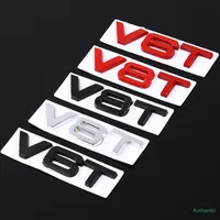 Araba Sticker V6T V8T Logo Metal Amblem Rozeti Çıkartmaları Stickers Audi RS Sline S3 S4 S5 S6 S7 S8 A4L A5 A6L A3 A4 A7 Q3 Q5 Q7 B6