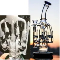 Big Hookahs Grosso Glass Glass Water Bongs 5 ​​Chandelier RECYCLER REGOS DE ÓLÓLICOS Beaker Bongo Tubulações de Água Tubulações Tigela 14mm Junta 9,5 polegadas SY167