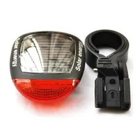 Bike Groupsets 2 LED Red Solar Energy Light Seatpost Lamp Rechargeable Bicycle Tail Rear Flash Accessories1