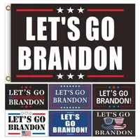 2024 NEUE LET WIR GO GO Brandon Trump Wahlflagge Doppelseitige Präsidentenflaggen 150 * 90cm Großhandel DHL WHT0228