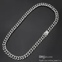 Fashion Chains Designer Jewelry Luxury Gold miami necklaces and bracelet set wholesale iced out chain diamonds hip hop necklace for men silver cuban link chain