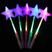 Décoration de fête 1PC LED Collier Clignotant Enfants Filles Fairy Wand Sticks Light Up Star Star Princess Prop Glow