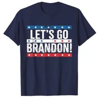 Lets Go Brandon US Flag Colors Vintage T-shirt Mężczyźni Odzież Graficzny Trójniki FS9520 CDC15