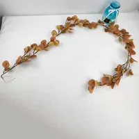 인공 꽃잎 열대 결혼식 장식 테이블 러너 홈 웨딩 장식 홈 정원 장식 새로운 유칼립투스 잎