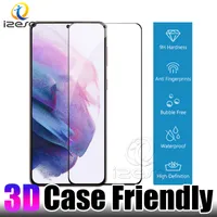 Case Friendly Screen Protector for Samsung Galaxy S21 Plus Not 20 Ultra S20 S10 Fingeravtryck Lås upp Curved HD Clear Tempered Glass Film Izeso