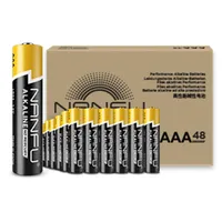 Nanfu sem vazamento de longa duração AAA 48 baterias [Ultra Power] Premium LR03 bateria alcalina 1,5V Baterias não recarregáveis ​​para Relógios Remotes Controladores de jogos