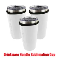 DHL 20Oz 30oz Drink-Griff-Tassen Sublimations-Leerzeichen wiederverwendbare Eiskunst-Kaffeetassenhülse Neopren-isolierte Ärmel Xu