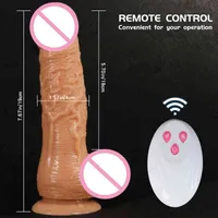NXY Dildos Dongs Control Remoto InaLámbrico Rotación Telescópica Vibrador Consolador Realista Adulto Sexo Juguetes Sexuals Para Mujer Grande Pene Vagina 0108