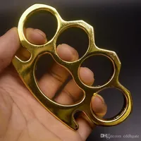 鉄の新しい金色の厚い鋼鉄真鍮ナックル塵のアルミ合金の合金の指の虎の4本指の自己防衛リングCLA