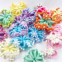 10pcs Bag Flower Children Hair Ropes Headdress Elastic Rubber Bands Ponytail Cute Accessories Mini For Girls