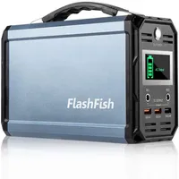 USA STOCk FlashFish 300W Solar Generator Battery 60000mAh Portable Power Station Camping Potable Battery Recharged, 110V USB Ports for CPAP a23
