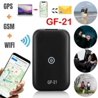 GF21 Mini GPS Real Time Time Tracker Anti-Lost Dispositivo di allarme Voice Control Recording Locator Microfono ad alta definizione WiFi + LBS + GPS