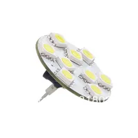 Ampoules ronds 9led G4 Plateau Lampe SMD White White Warm Wide Flight Tension AC / DC10-30V BACK BACK 180-198LM