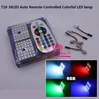 BLOCK T10 FESTOON 24SMD RGB LED Car Dome Auto Light Light Lampad Bulb + Moduli di controllo remoto