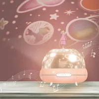 Yıldızlı Gökyüzü Projektör Lambaları Gece Lambası Romantik Bebek Yıldızlı Bluetooth Masası Lambası A57