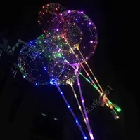 Ledde bobo ballong med 31.5 tums pinne 3m sträng ballong ledd ljus jul halloween födelsedag ballonger fest dekor bobo ballonger dhm57