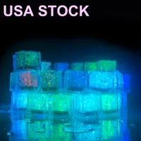 Diğer Sahne Aydınlatma Yenilik Işık RGB Yanıp Sönen LED Buz Küpü Işıkları Su Dalgıç Sıvı Sensörü Gece Lighty Kulübü Düğün Parti Şampanya Kulesi ABD stok