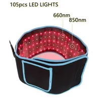 Kırmızı Kızılötesi LED Işık Terapi Kemer 850nm 660nm Sırt Ağrısı Kabartma Kemer Kilo Kaybı Zayıflama Makinesi Bel Isı Pedi Masajı