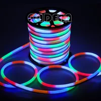 شرائط RGB LED فليكس النيون ضوء 2-الأسلاك مع 80led / m ac110v 220 فولت أنبوب ce بنفايات 50 متر / لفة