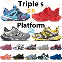 Triple s casual shoes men women platform outdoor sneakers runner blue trainer red lime black reed royal grey fashion mens dad trainers